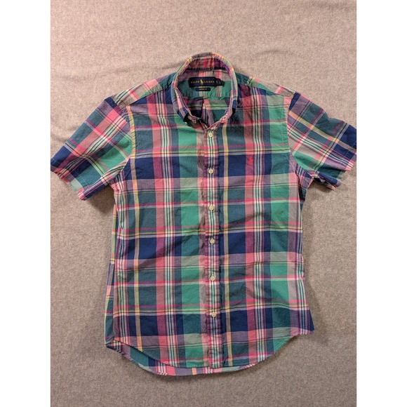 Ralph Lauren Other - Ralph Lauren Mens Custom Fit Short Sleeve Plaid Button Down Shirt Size S